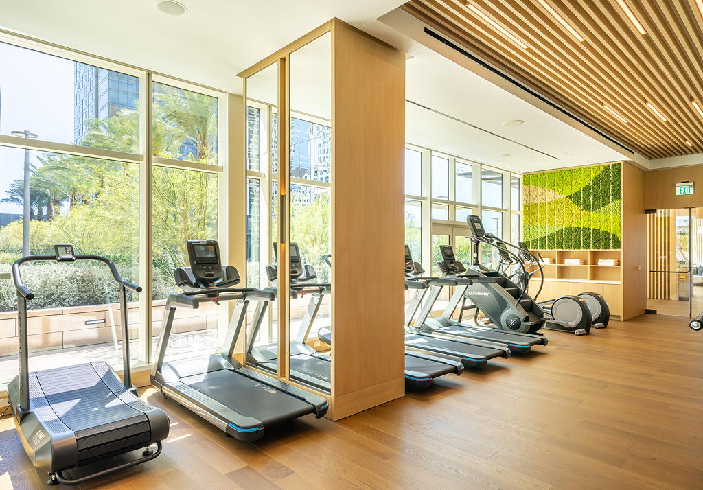 THEA fitness center at THEA residences in Downtown Los Angeles