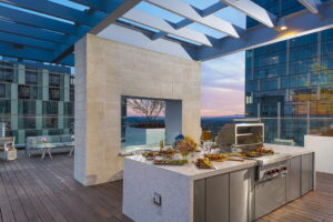 THEA Outdoor Kitchen Thanksgiving st THEA residences in Downtown Los Angeles